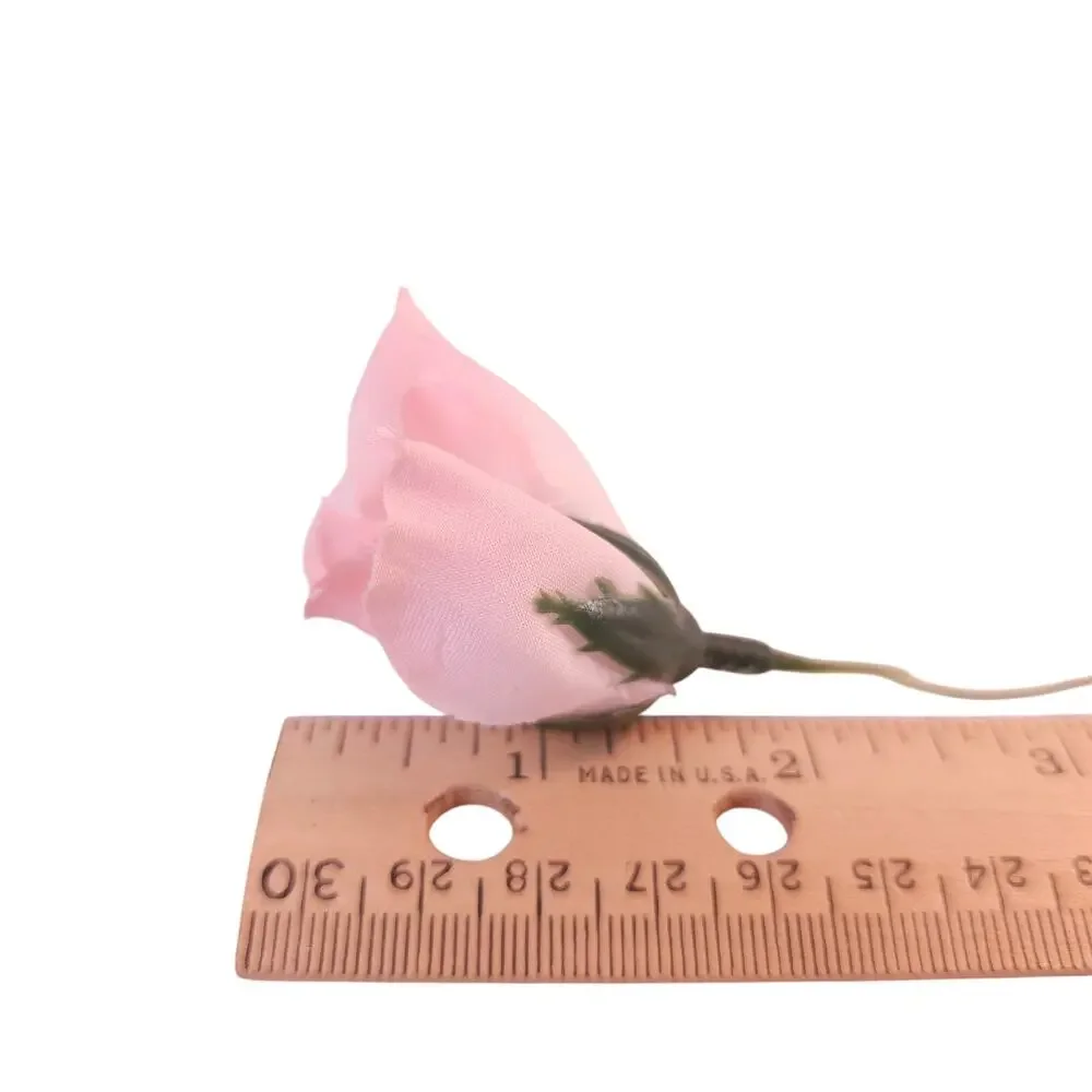 24 Pink Mauve Silk Rose Picks 1 in Artificial Flowers Wedding Craft Floral Decor